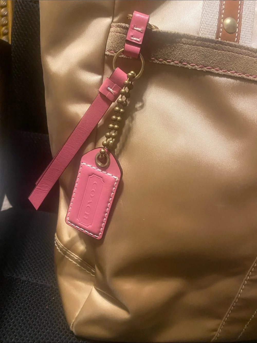 Coach tote tan